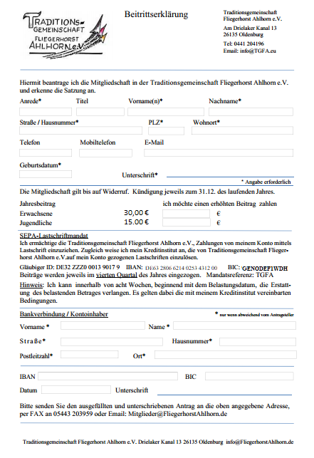 Mitgliedsantrag